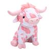 Pink Cow Plush Toy Cute Highland Cattle Stuffed Animal Doll for Kids Boys Girls Valentine Day