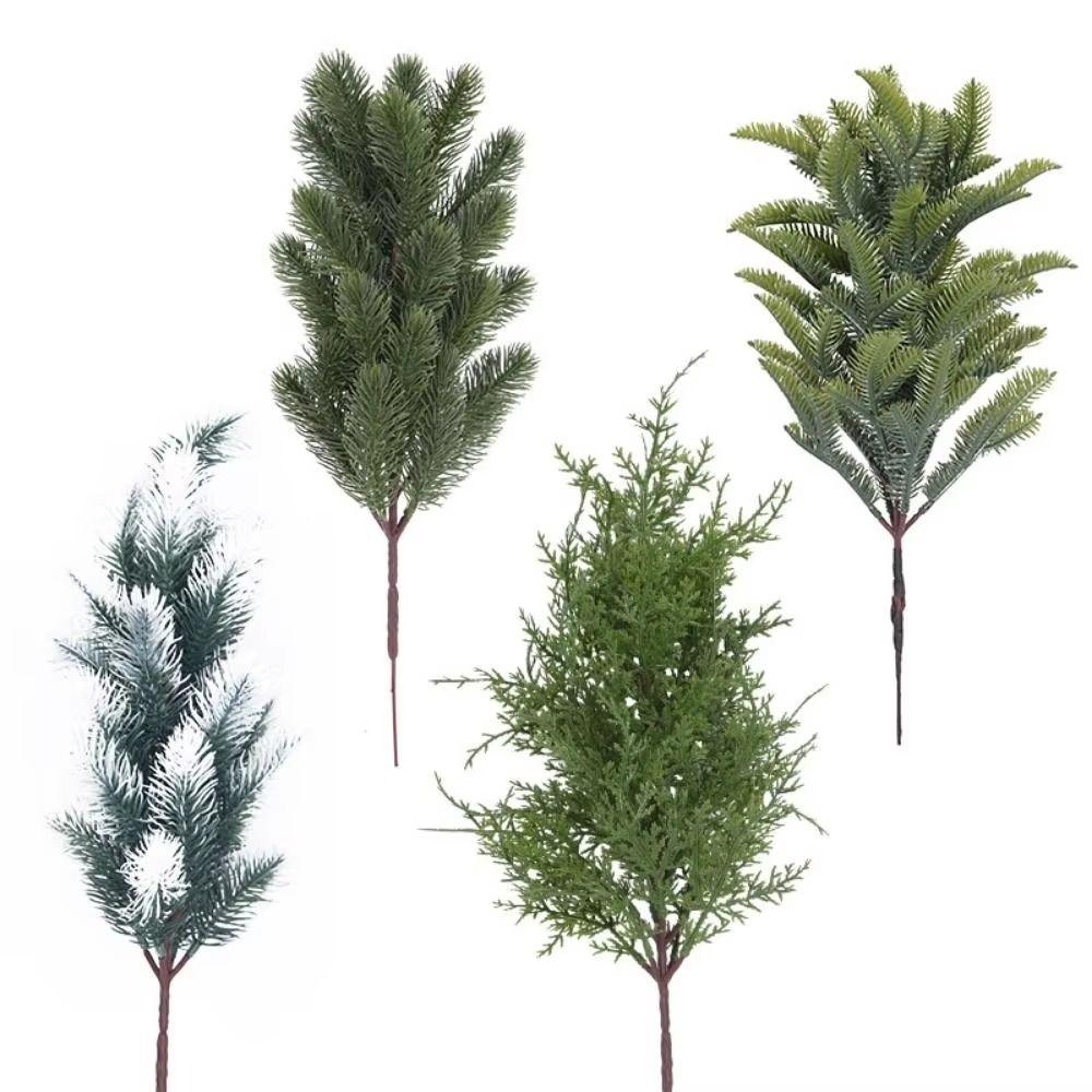 Green Artificial Pine Branches Realistic Christmas Decorations  Festival Ornament
