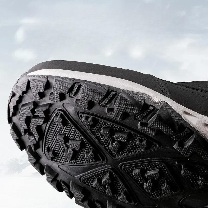 Große Winterstiefel für Herren, warme Plüschstiefeletten, schweißableitend, hohe, warme Schneestiefel, Outdoor-Sneakers, Winterschuhe für Herren