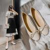 Ballet Flats Shoes Women Classics Loafers Genuine Leather Fashion Design Bowknot Girls Office Lady Casual Shoes For Woman