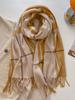 Plaid Long Scarf Winter Warm Imitation Cashmere Women Pashmina Foulard Bandana Scarves Female Luxury Hijab Tassel Shawl Wraps