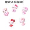 20/100PCS Cartoon Bright Face Dress Up Kitten DIY Resin Accessories Handmade Hair Clip Phone Case Water Cup Headwear Accessories