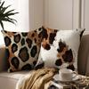 Leopard print bow decorative pillowcase pillowcase ultra-soft polyester material living room sofa back car pillowcase decoration