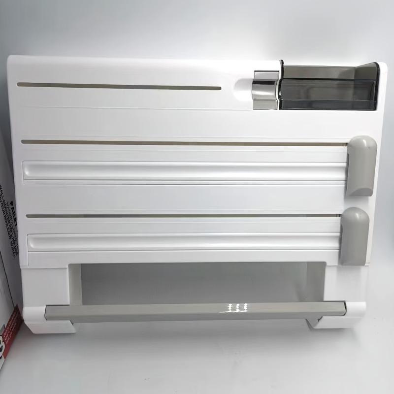 Multi-function Cling Film Cutter Wall Holder Tin Foil Paper Roll Authentic Wall Mounted Roll Dispenser For Tin Foil