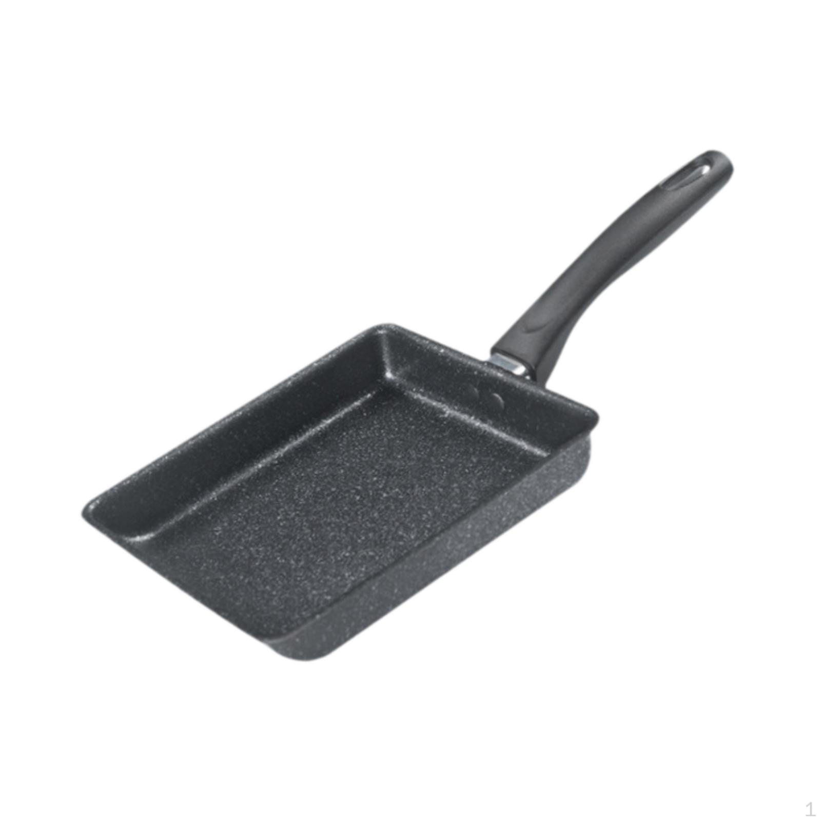 

Сковорода для яиц Тамагояки Японская омлетная посуда с антипригарным покрытием для ресторана Pan19x15cm BlackGrip