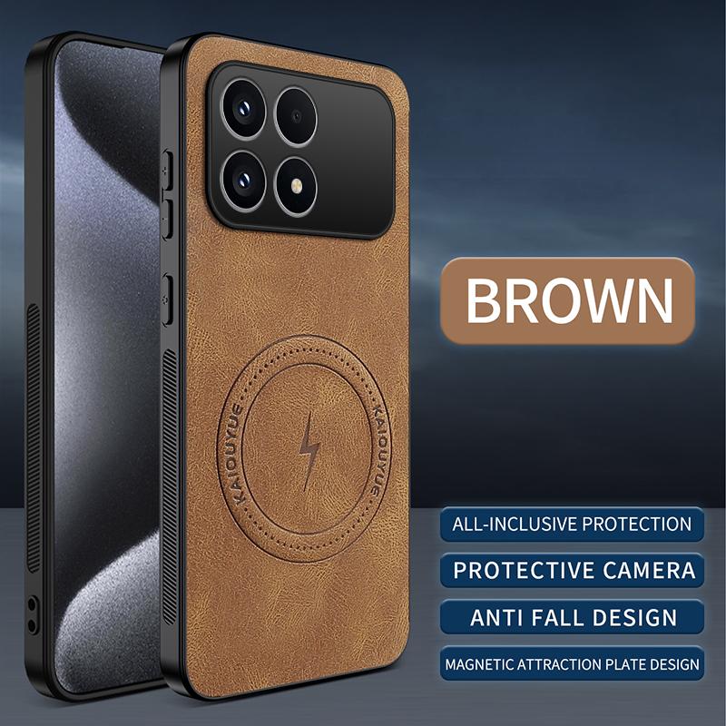 For Poco F8 Pro New Leather Matte Frosted Magnetic Phone Case For Mi POCO F8 Pro Shockproof Bumper Soft Cover POCO F8 Pro Shell