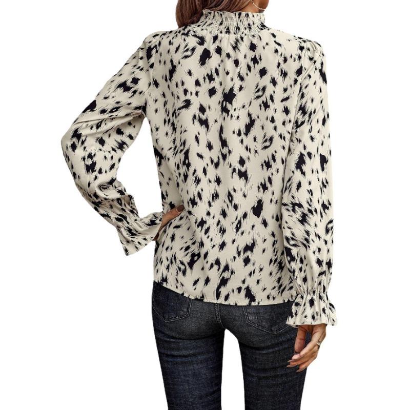 Frühling und Herbst Damen Plus Size Shirt Temperament Pullover Langarm Halb Stehkragen Loose Type Shirt