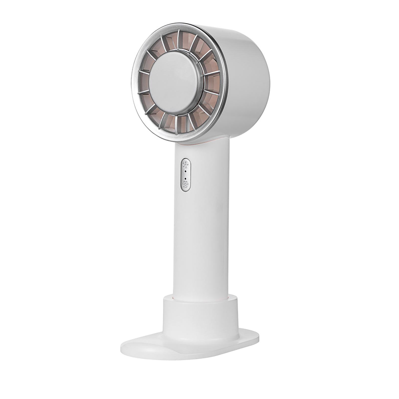 

Portable Mini Handheld Fan 3 Speeds 2200mah Battery Usb Rechargeable Cooling Fan For Work Travel Sports White#0