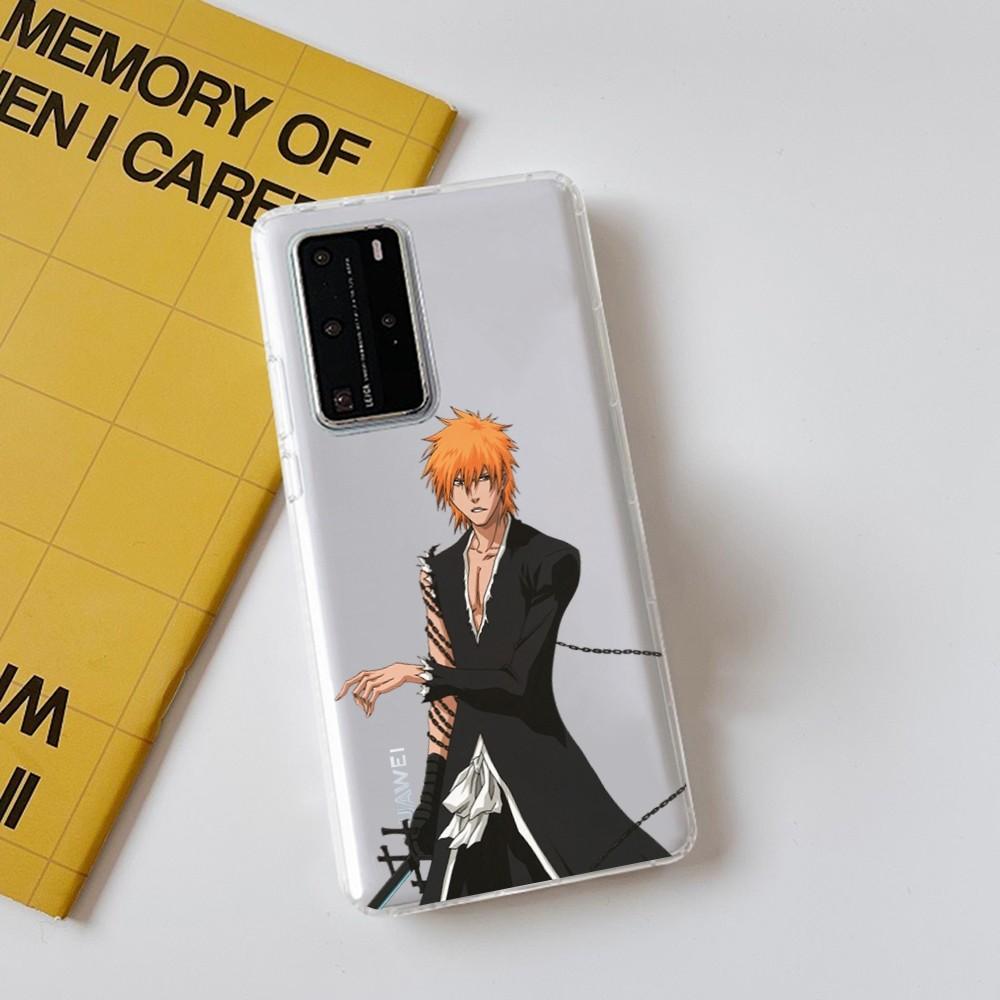 Anime Bleach Kurosaki Ichigo Phone Case for Samsung S10 20 22 23 A10 40 for Xiaomi10 Note10 for Huawei P50 20 Honor60 70