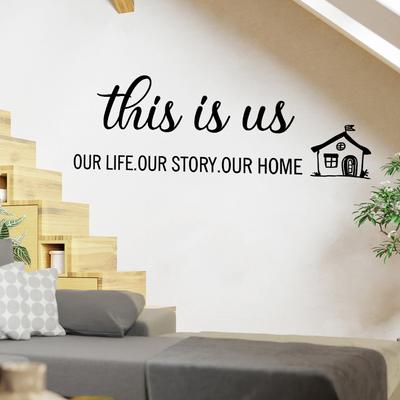WZ9041 Englischer Slogan Schlafzimmer Wohnzimmer TV-Hintergrundwand Landschaftsgestaltung Dekorative Wandaufkleber