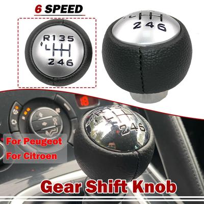 6 Speed Car Gear Stick Shift Knob For Peugeot 307 308 3008 407 5008 807 PARTNER B9 TEPEE For Citroen C3 C4 C8 Picasso