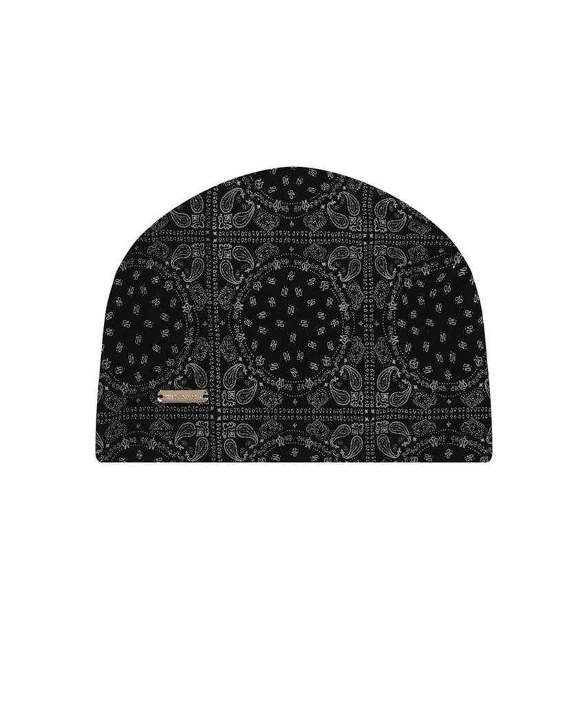Nyuyogwogseu Summer Paisley Beanie Hat_ Black