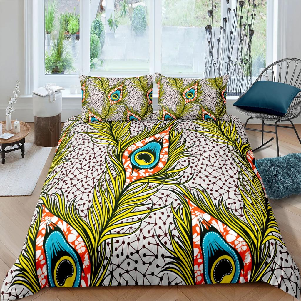 Exotic Geometric Duvet Cover Set Luxury Mandala Bedding Set Colorful Abstract Art Polyester Quilt Cover Queen Comforter Cover
