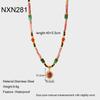 Delicate Jewelry Stainless Steel Mix Color Beads Natural Stones Charms Beaded Bracelet Necklace for Party