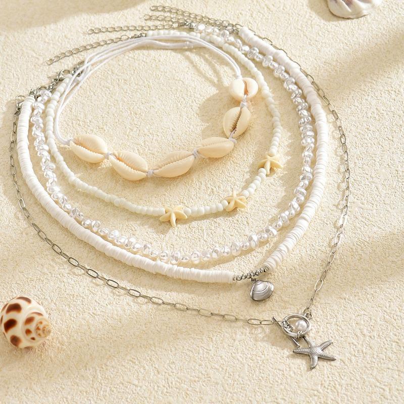 Imitation Pearl Necklace Shell Jewelry Niche High-end Clavicle Chain Women's Ocean Necklace Light Luxury Necklace