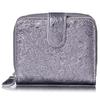 FRANCK ROSSINI Women's Metallic Crushed Cowhide Bifold Wallet, Made In Italy by LIFE. "It Looks Like a Mini Wallet, But It's a Long Wallet Inside."