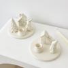 Christmas Decorations Christmas Tree Snow House Elk Creative Ceramic Candlestick Desktop Decoration Ornaments
