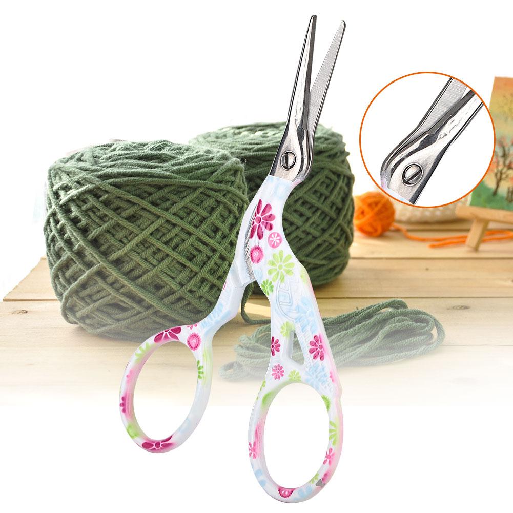Vintage Stainless Steel Beauty Scissors for Guitar Sewing Craft Household (Pink)