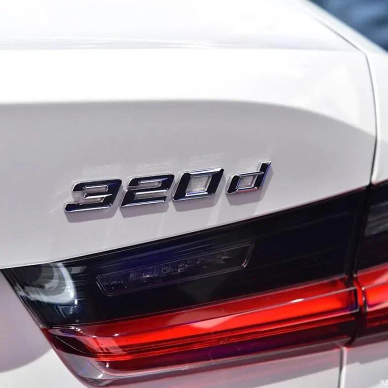 ABS 3D Car Rear Trunk Letters Logo Badge Emblem Sticker For BMW 3 Series 318d 320d 325d 328d 330d 335d E46 E90 E91 F30 F31 F34 WS4