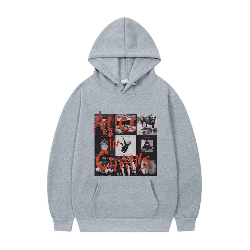 Rockband Alice in Chains Albumcover Print Hoodie Männer Frauen Lässige Übergroße Pullover Hoodies Herren Hip Hop Mode Streetwear