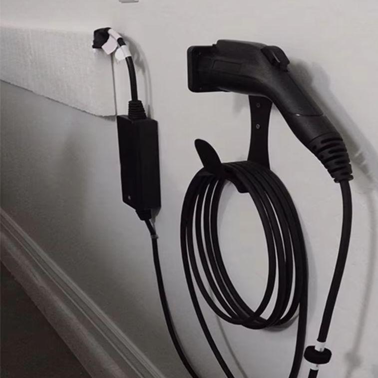 Wall Mounted Stainless Steel EV Charger Holder Wall Bracket Replacement For J1772 Connector Car Original Accessories