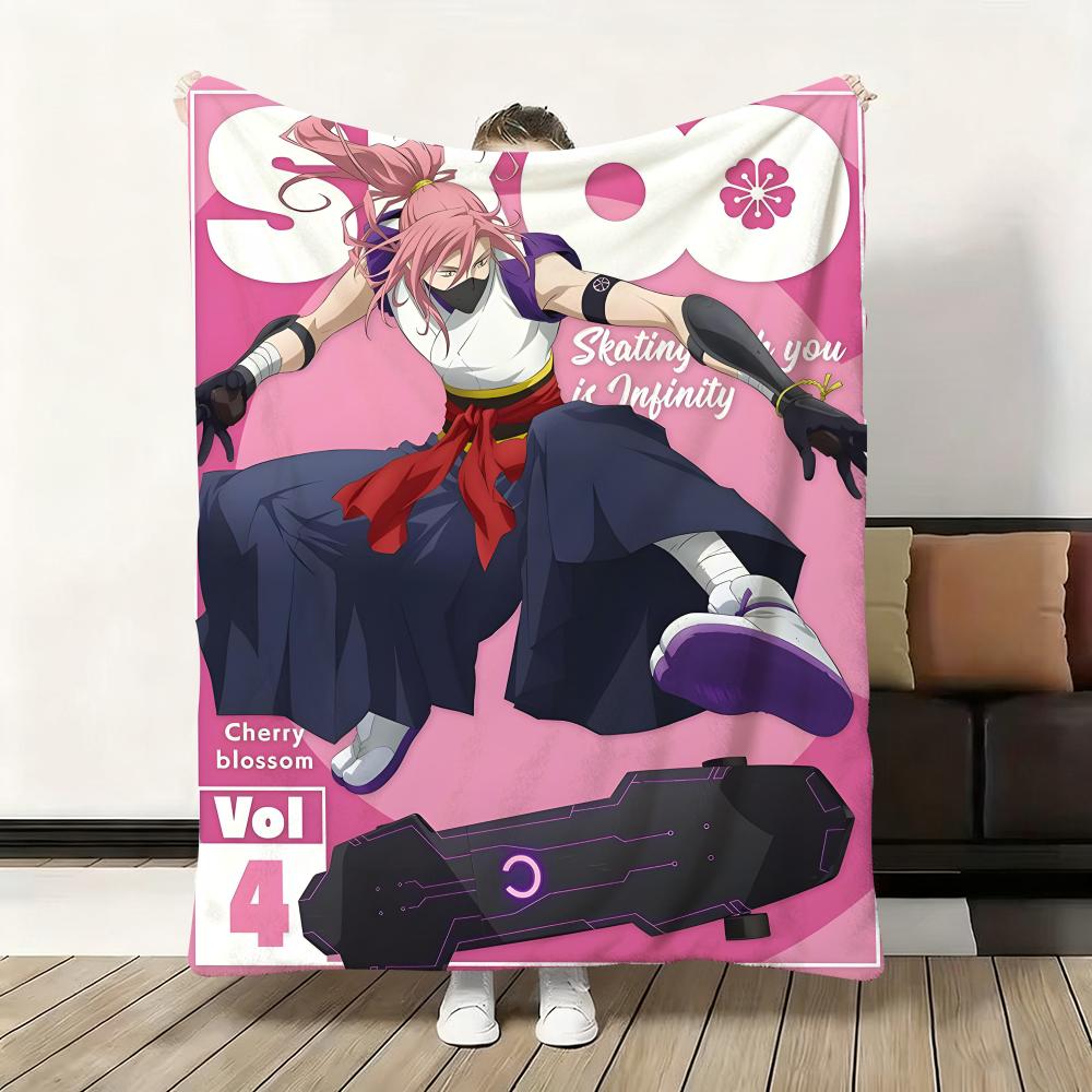 Anime Junge S-Sk8 The Infinity Überwurf Flanell Flauschig Weich Decke Warm Hautfreundlich Überwurf für Sofa Bett Büro Nickerchen Winter