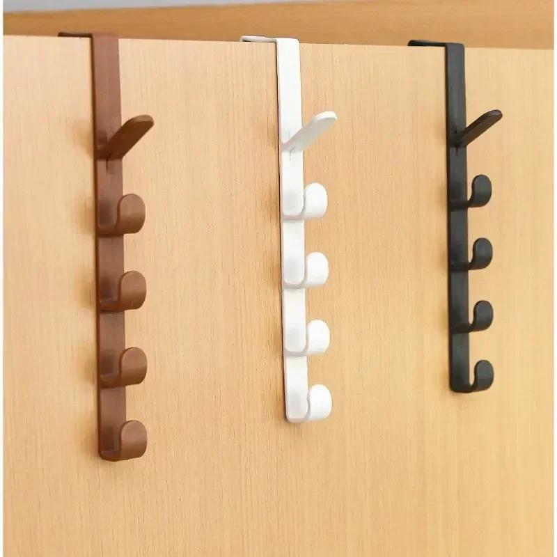 1pc Long Row Of Hooks Behind The Door, Bag Rack Ins Dormitory Storage Hanger, Wall-mounted Storage Rack, Hat Organizer