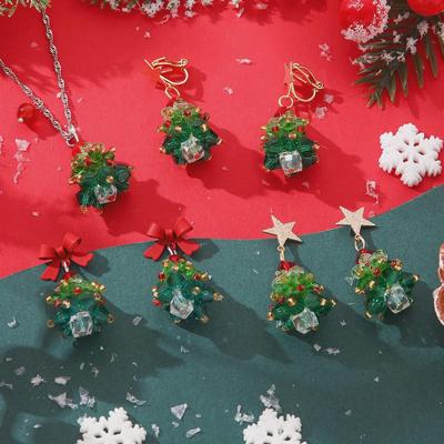 Collana con Pendente Albero di Natale in Acciaio al Titanio Inossidabile per Donna - Elegante, Unica Catena Clavicola Gioielli di Natale