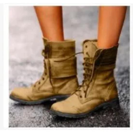 Übergröße 36-43 Schuhe für Damen Herbst Stiefeletten Stickerei Schnürung PU-Leder Damenschuhe Damenschuhe Botas De Mujer