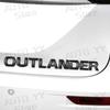 3D ABS Plastic OUTLANDER Letter Logo Car Rear Bumper Trunk Body Sticker For Mitsubishi Car Styling Accessories