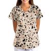 Loose Fit V Neck Short Sleeve Medical Scrub Top with Pockets for Healthcare Professionals Nurse Uniform Workwear