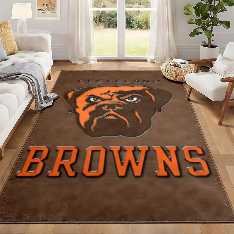 Cleveland Browns Carpet Door Mat for Living Room or Bedroom Protective Mat Under Chair Office Decoration Christmas Gift Birthday Present