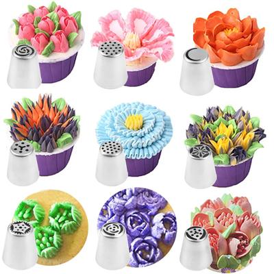 Russische Tulpen-Glasur-Rohrleitungen Edelstahl Blume Eiscreme Bäckerei Tipps Spritzbeutel Cupcake Kuchen Dekorieren Werkzeuge Formen