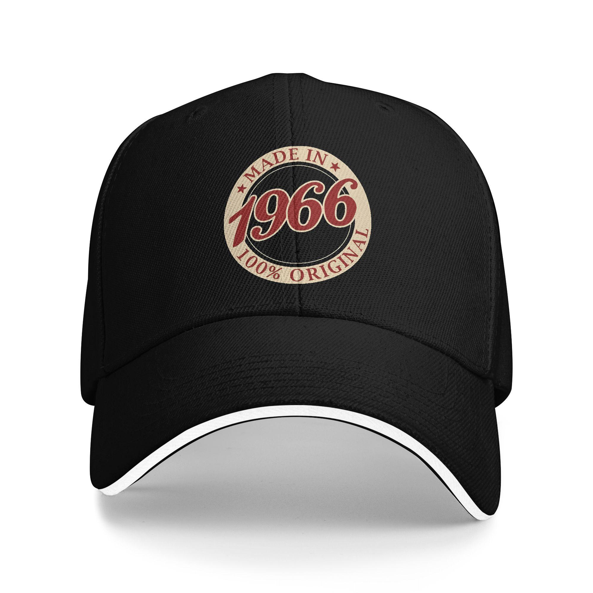 

Made In 1966 Birthday Limited Edition Baseball Cap Outfits Leisure 60 aged Sun Caps For Unisex Golf Headewear Adjustable Fit One Size