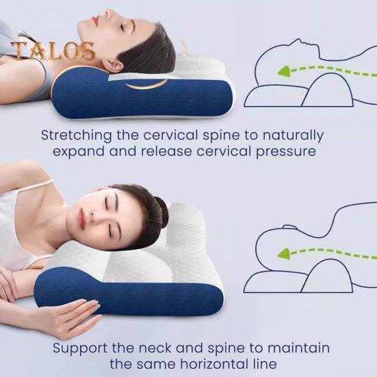 Nackenkissen aus Memory-Schaum zur Linderung von Nackenverspannungen, verstellbares orthopädisches Sandwich-Kissen, weiches, atmungsaktives Nackenkissen für alle Altersgruppen