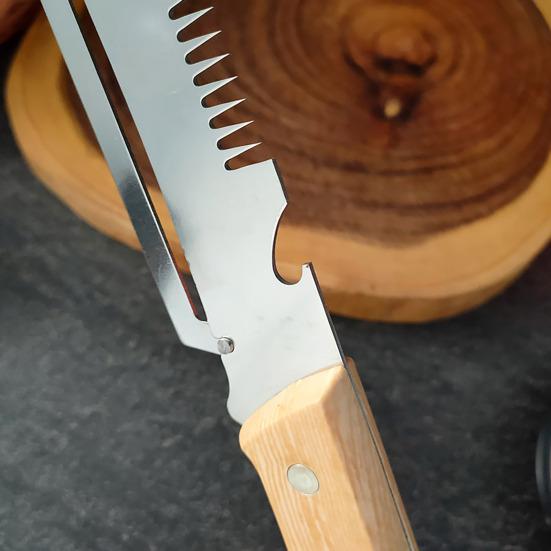Vegetable Peeler with Wooden Handle 3-in-1 Fruit Peeler Scallion Shredder And Bottle Opener Efficient Kitchen Tool