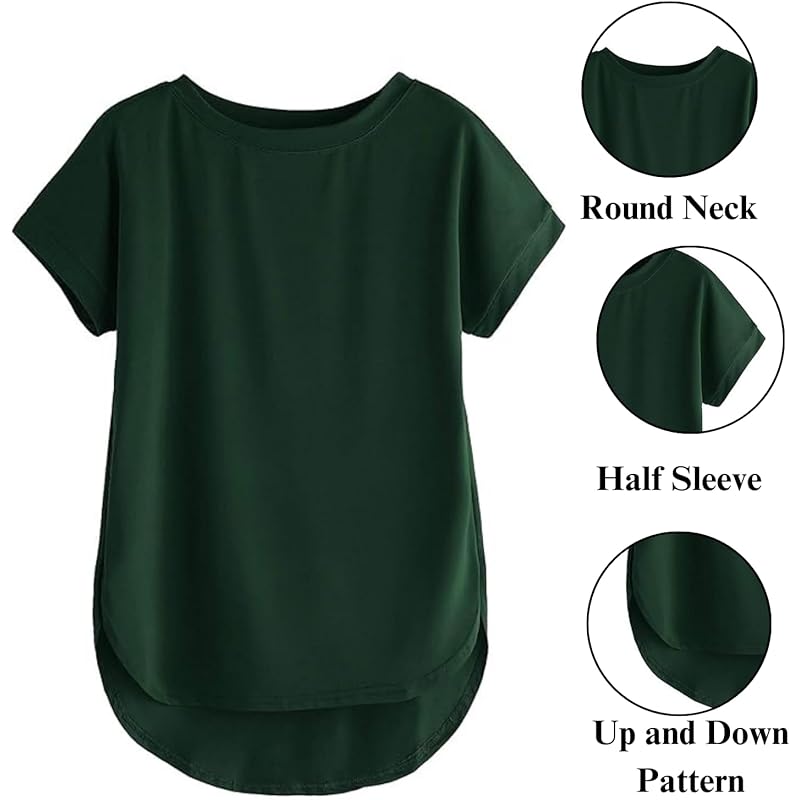 Fabricorn Women s Green Solid Regular Fit Long Sleeves T-Shirt, XL Size XL зелёный
