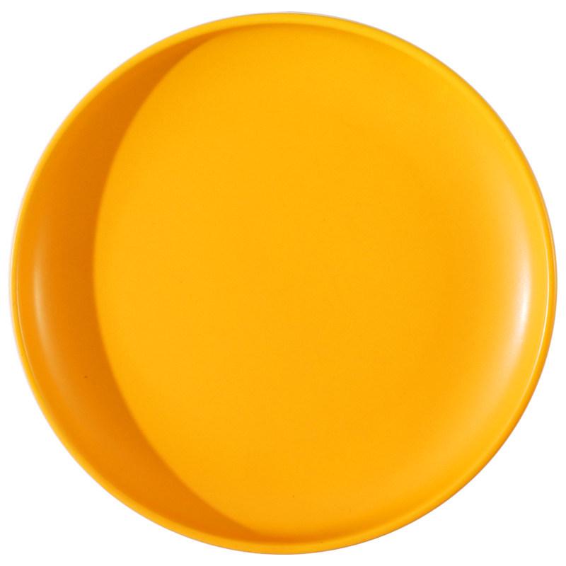 Matte Ceramic 4-Piece Shallow Plate Set: Creative Steak & Breakfast Plates for Western Cuisine.