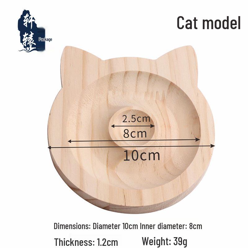 Round Natural Wood Jewelry Display Stand for Bracelets, Geometric Shape Square Tray
