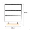 Earring Holder Stand 3 Tier Rectangular with Wood Base Versatile Jewelry Towel Elegant Durable