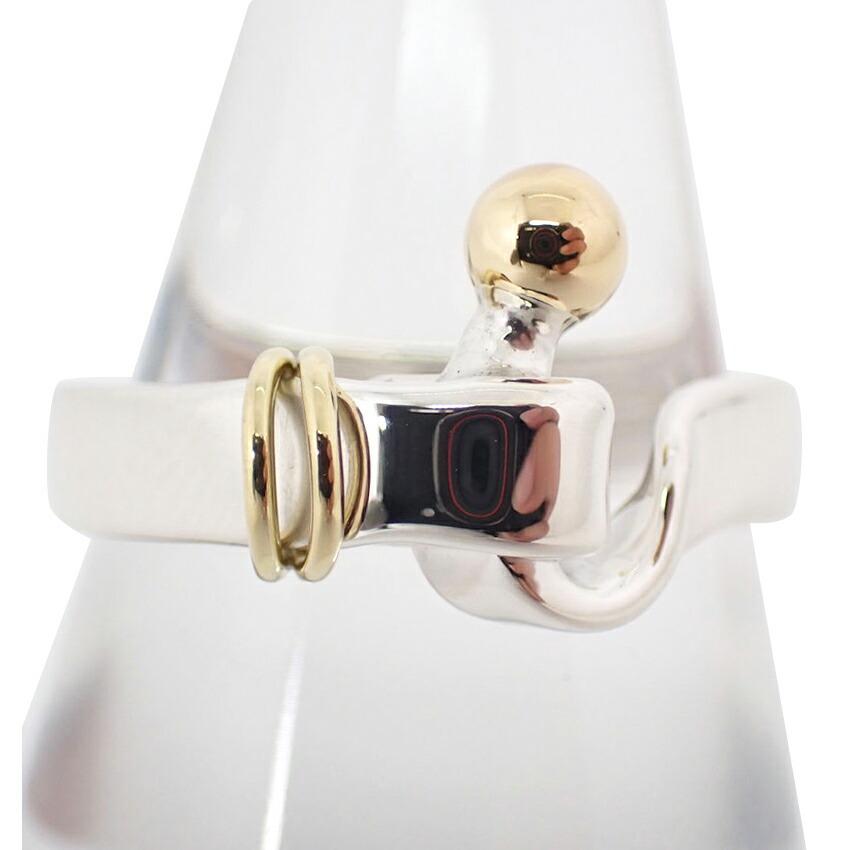 [Used] TIFFANY 925/750 Hook & Eye Ring/Size 16/j45-8