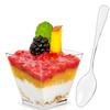 20pcs Square Cup Mouth Disposable Plastic Mousse Cups Ladder Appetizer Cup Dessert Cups  Pudding