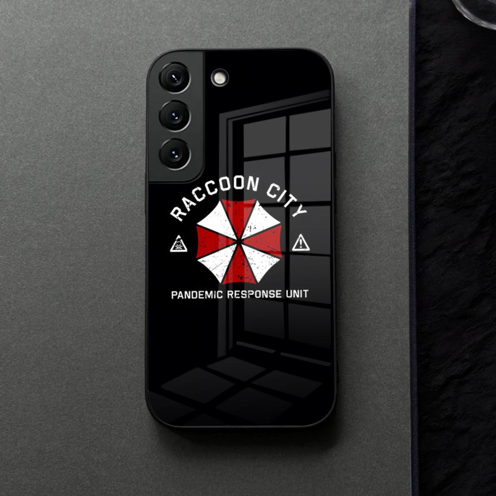 Umbrella Corporation Phone Case Glass For Samsung Galaxy S21 S25 S22 S20 S24 S23 Ultra Fe Plus A16 A34 A54 A24 Coque