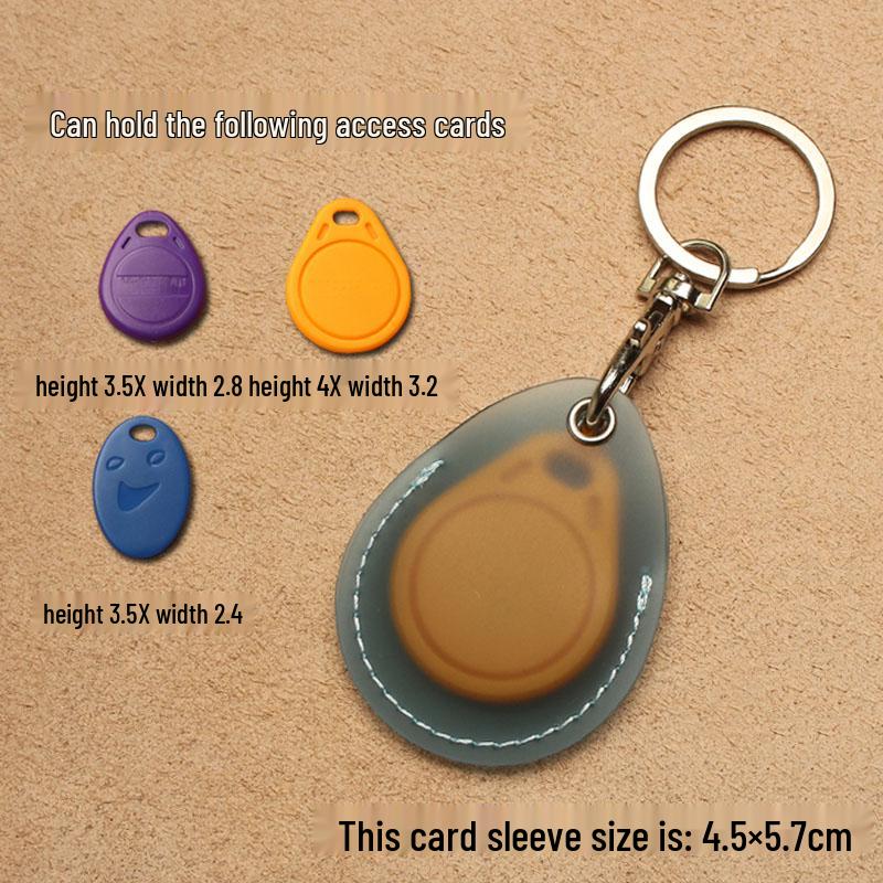 Transparenter tropfenförmiger Ausweishalter & Aufzugskartenhülle