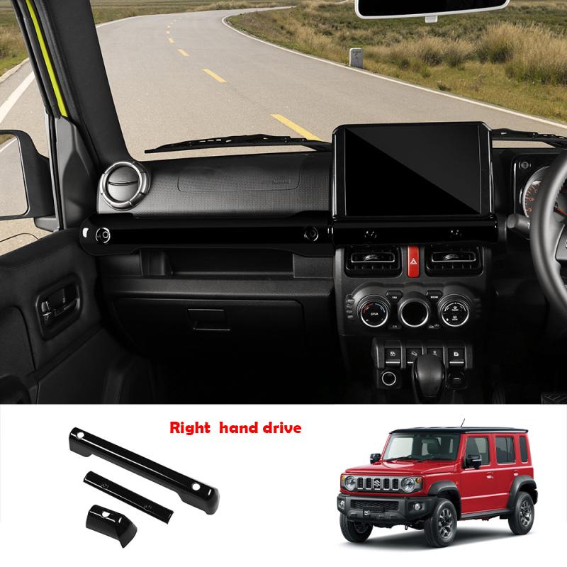 L/RHD ДЛЯ SUZUKI Jimny Nomade 5/SIERRA 3 -2025 ABS передняя панель приборов Центральная полоса управления Декоративная накладка Аксессуары для интерьера RHD ABS black