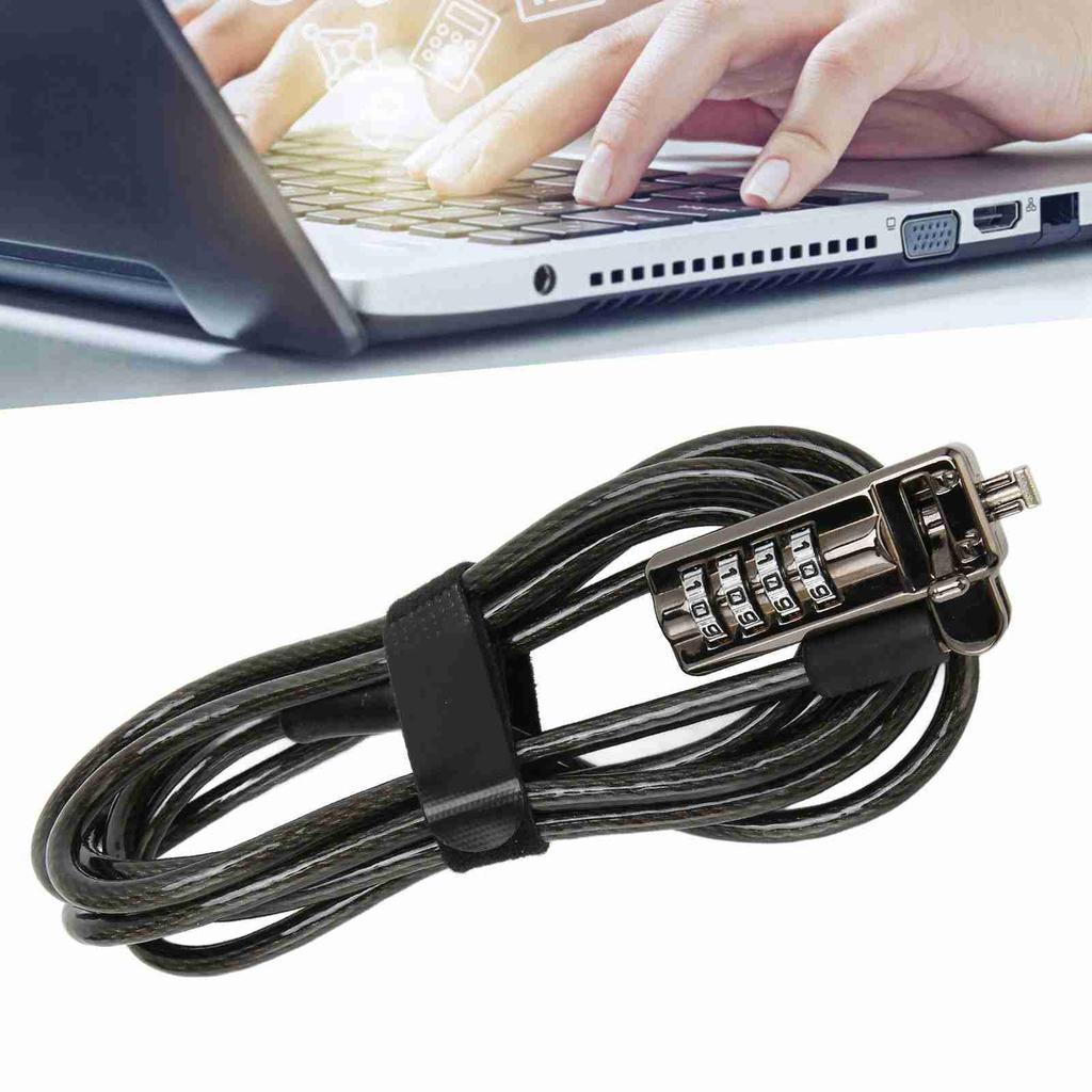 Laptop Cable Lock Theft Deterrent Keyless Lock Laptop Lock Security Cable with 4 Digit Password Protections for