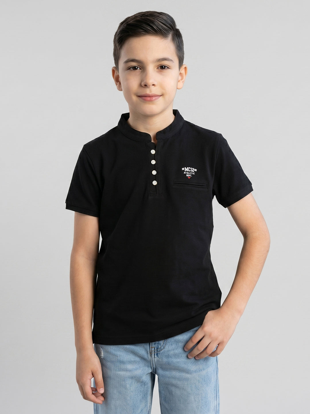 Monte Carlo Boy Regular Fit Black Kurta 4-5 Years