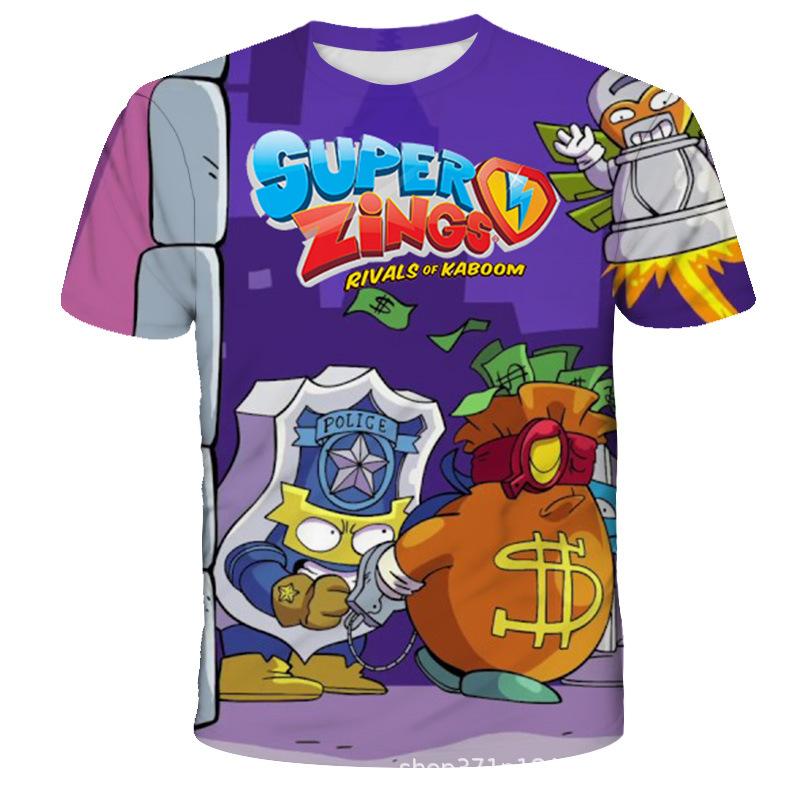 Cartoon Animation Printed Children's Clothing Top Fashionable Comfortable Short-sleeved Casual T-Shirts Boys