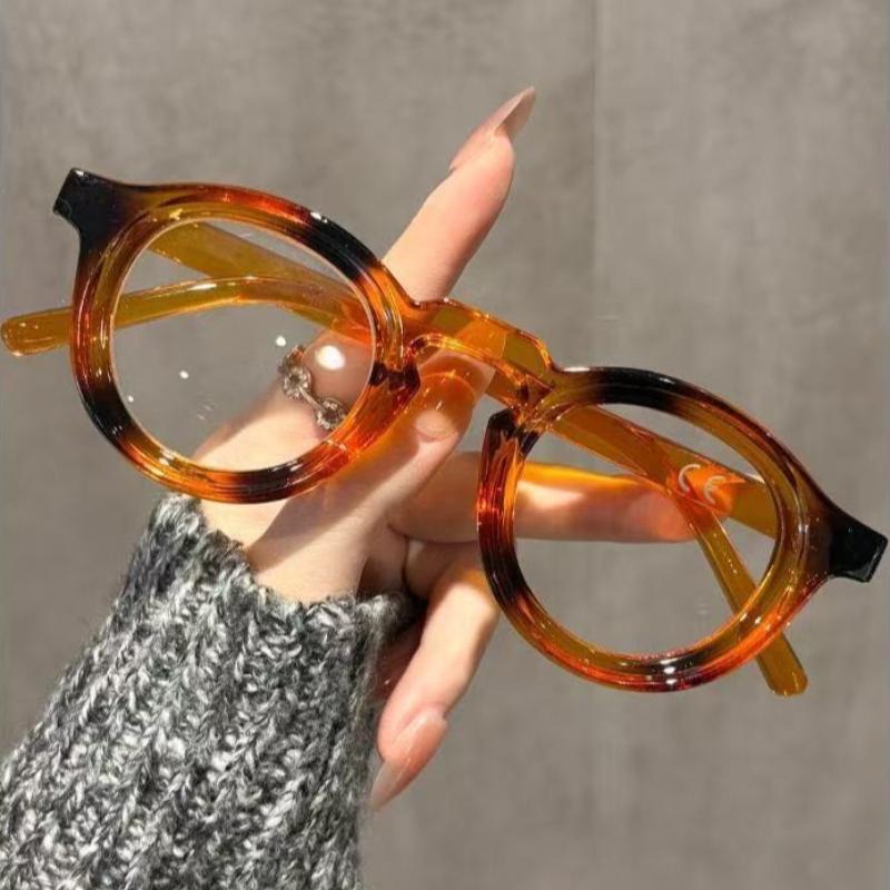 2026 New Classic Round-Frame Blue Light Blocking Reading Glasses Women's INS Style Fashionable Comfortable Presbyopia Glasses