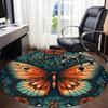 1pc Butterfly Garden Office Round Area Rug, Under Office Chairs Bedroom Living Room Home Decor, Room Deco
